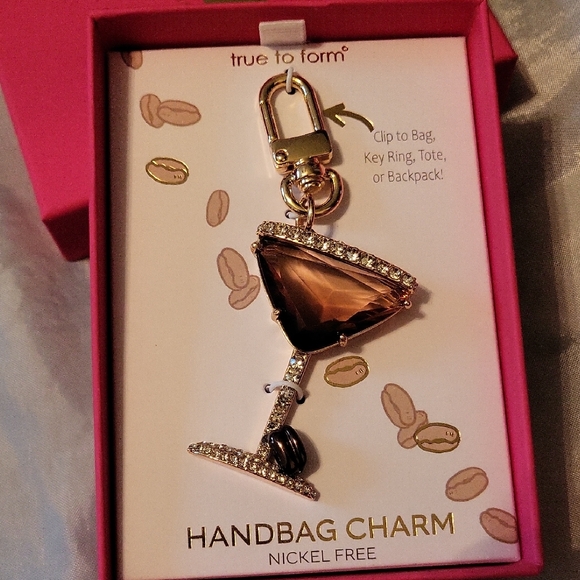 Espresso Martini Gem Handbag Charm Keychain BNIB HL - Picture 1 of 3